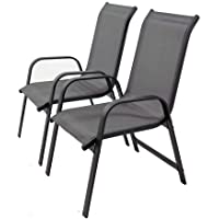Juego de sillas para jardin textileno Porto- Phoenix - gris oscuro